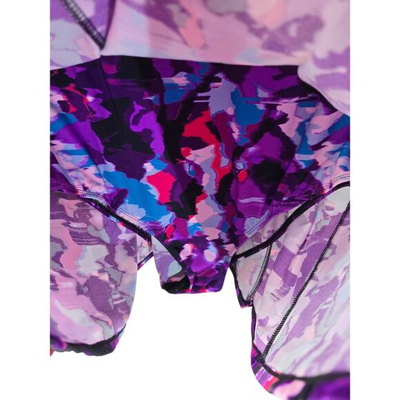 SwimSuits For All Purple Turquoise Red Bult In Bra One Piece Swim Dress 26 NWT - Picture 2 of 6